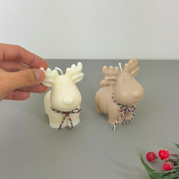 Christmas Reindeer Candle And Christmas Decoration, 10 of 12