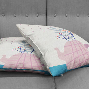 Abstract Teapot Cushion Cover Pink And Blue Colours, 4 of 7
