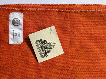 Nepali Cotton Scarf, Mandarin Orange, Ethically Handmade, 4 of 7