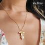 Natural Freshwater Pearl Orchard Pendant Necklace, thumbnail 2 of 3