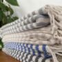 Grey Striped Design Cotton Bedspread, thumbnail 8 of 10