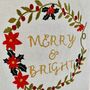 Merry And Bright Embroidered Banner, thumbnail 10 of 10