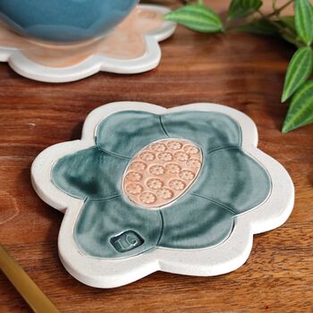 Flower Shaped Ceramic Coaster, 4 of 9