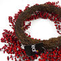 60cm Artificial Christmas Red Berry Floristry Wreath, thumbnail 4 of 6