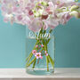 Personalised Birth Flower Cylinder Glass Birthday Vase, thumbnail 1 of 3
