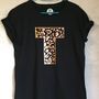 Personalised Rose Gold Leopard Print Tshirt, thumbnail 1 of 3