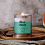 Blue Oasis Crackle Wick Candle, Fresh Summer Home Fragrance, thumbnail 1 of 7