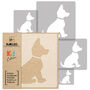 Reusable Plastic Stencils Five Pcs Dog With Brushes, thumbnail 2 of 5