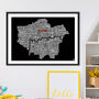 Personalised London Women's Super League Football Team Map, thumbnail 1 of 4