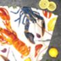 Lobster Tea Towel | 100% Cotton | Colourful Coastal Kitchen Gift, thumbnail 2 of 4