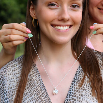 Personalised Sterling Silver Graduation Necklace, 4 of 7