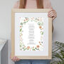 Personalised Floral Poem, Song, Favourite Words Print, thumbnail 4 of 7