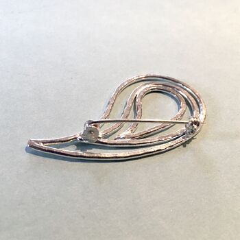 Hammered Paisley Brooch, 4 of 7