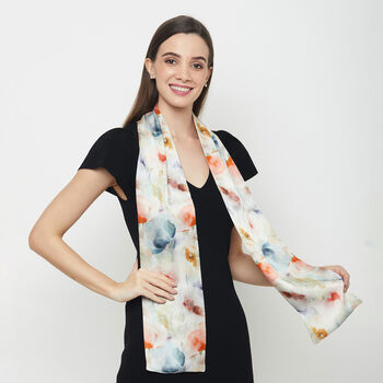 Poppies Double Sided Silk Scarf, 10 of 12