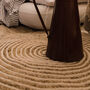 Cotton And Jute Round Braided Rug, thumbnail 3 of 3