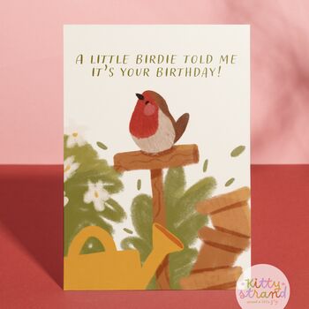 Birthday Card: Bird Themed Card For A Garden Lover, 2 of 6