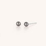 Tiny Pearl Button Stud Earrings, thumbnail 3 of 6