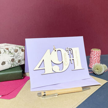 Personalised 49+One Birthday Card, 2 of 9