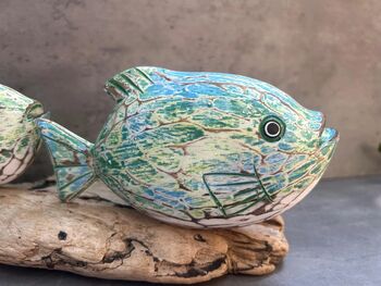Hand Carved Driftwood Fish Ornament Sealife Gift Decor, 7 of 7