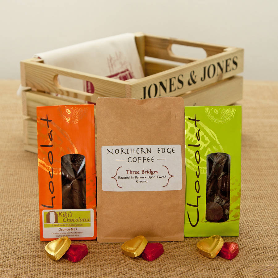Coffee And Gourmet Chocolate Lover's Hamper By Jones and Jones of