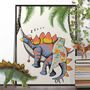 Stegosaurus Dinosaur Bedroom Poster, thumbnail 1 of 6