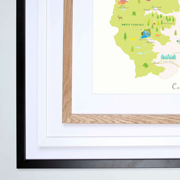 Map Of County Durham Art Print, 8 of 8