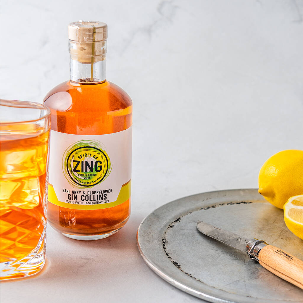 Elderflower And Earl Grey Collins Gin Cocktail By World of Zing