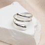 Gold Or Sterling Silver Crossover Wrap Ring, thumbnail 3 of 4