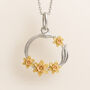 Personalised Sterling Silver And Yellow Gold Daffodil Vine Necklace, thumbnail 1 of 11