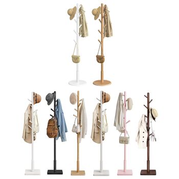 Free Standing Coat Rack With Eight Hooks For Hallway, 8 of 8