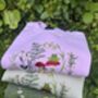 Whimsical Frogs And Toadstools Embroidered Sweatshirt, thumbnail 4 of 7