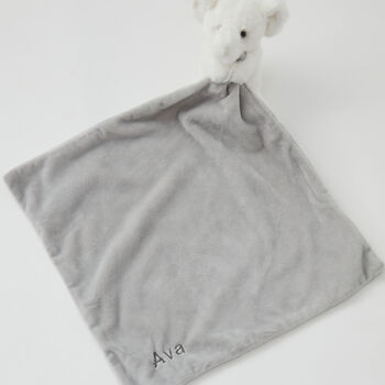 White And Grey Elba The Elephant Baby Comforter, 2 of 2