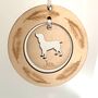 Personalised Dog Silhouette Paw Wreath Decoration, thumbnail 9 of 10
