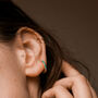 Surya Stone Huggie Hoop Earrings, thumbnail 4 of 7