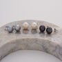 Large Pearl Button Stud Earrings, thumbnail 1 of 7
