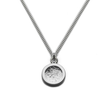 Full Moon Sterling Silver Necklace, 3 of 5