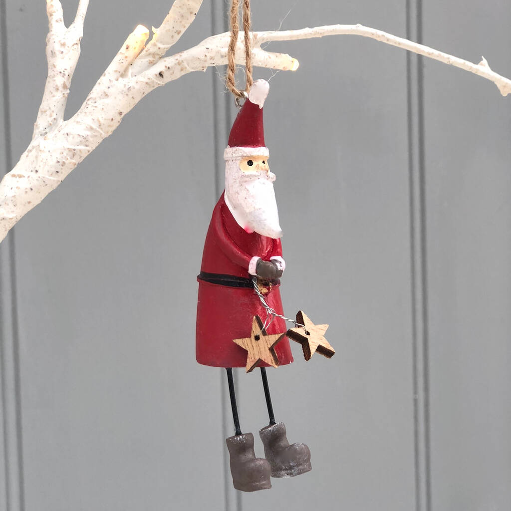 Christmas Santa Hanging Decoration By Pink Pineapple Home & Gifts