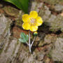 Buttercup Yellow Flower Brooch, thumbnail 1 of 6