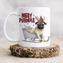 Merry Pugmas Personalised Mug, thumbnail 2 of 5