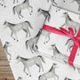 Grey Horse Wrapping Paper Roll Or Folded, thumbnail 2 of 3