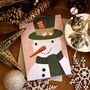 Happy Snowman Christmas Card, thumbnail 4 of 5