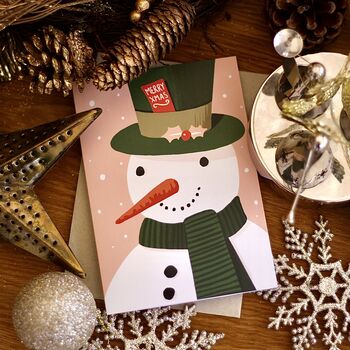 Happy Snowman Christmas Card, 4 of 5