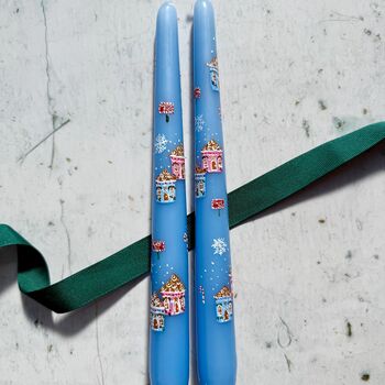 Hand Painted North Pole Village Candles, 2 of 4