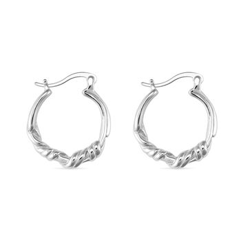 Chunky 14 K Gold Or Silver Twisted Hoop Earrings, 2 of 6