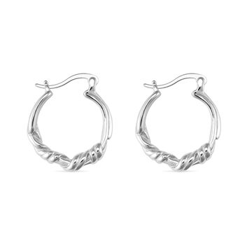 Chunky 14 K Gold Or Silver Twisted Hoop Earrings, 2 of 8