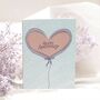 Happy Anniversary Card Heart Balloon Design, thumbnail 2 of 2