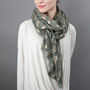 Personalised Rose Gold Feather Print Scarf, thumbnail 4 of 12