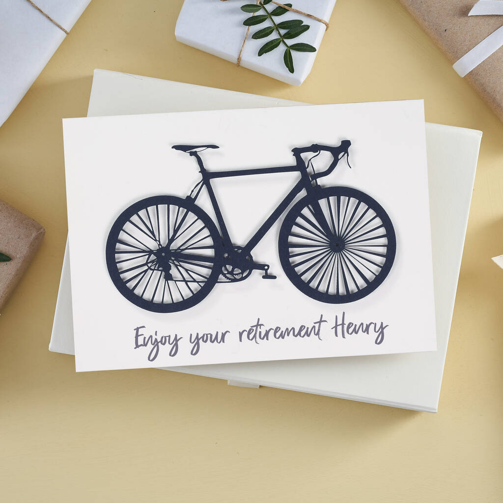 Personalised Bicycle Retirement Sport Card, 1 of 3