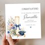 Graduation Floral Card, Phd, Masters Card For Her, thumbnail 1 of 3