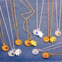 Mini Birthstone Disc Necklace On Gift Card, thumbnail 5 of 12